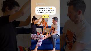 Mr. Parmigiano tries the desi treats! Episode 1. #shorts #indianitaliancouple #desi