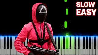 Squid Game - Pink Soldiers (Netflix) | SLOW EASY Piano Tutorial