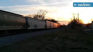 Ns M86 Reroute Train KCS Power And A Red HLCX In Tow!!