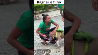 RAGNAR E O SEU FILHO JUNINHO passeando na rua SÃO manso E associável #shorts