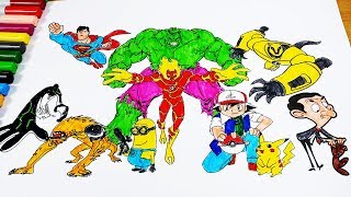 Coloring Pages Ben 10 Heat Blast Hulk Pokemon Mr Bean Minion Superman Wildmutt Upgrade Coloring 2018