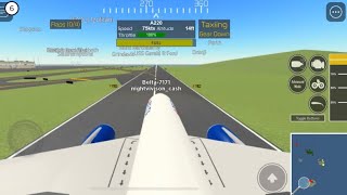 Landing plane crash