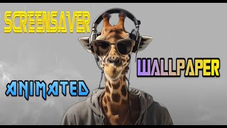 FREE wallpaper screensaver dj giraffe long #dj #screensaver #wallpaper #livewallpaper #wallpapers