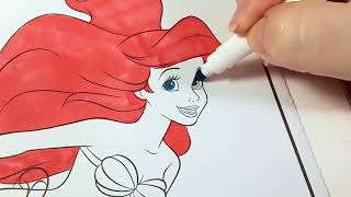 Jogos de Pintar Princesa Ariel Disney Desenhos animados Video infantil Brinquedos para crianças kids