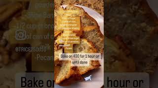 Homemade “Banana Nut Pound Cake.” I do not own the rights to this music)