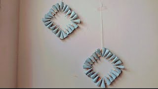 Diy  Wall Decor, Very Easy  Elegant, Glorious Made From Ice Cream Stick And Paper...