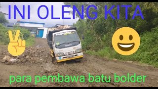 Dam truk oleng//versi bawa batu bolder