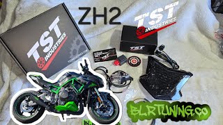 KAWASAKI ZH2 TST INDUSTRIES INTEGRATED LED TAIL LIGHT AND MECH GTR LED BLINKER INSTALL