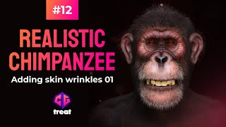 Master Zbrush: Realistic Chimpanzee Creation - Adding skin wrinkles 01