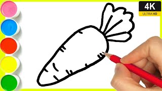 How to draw a carrot | Simple and easy carrot Drawing || Step by step carrot Drawing By Arya Drawing