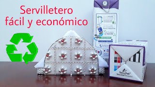 ♻COMO HACER UN SERVILLETERO LUJOSO CON CAJAS TETRA PACK♻ | Gisela Pacheco De Angel