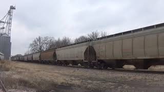 CN 5728 Leads G888 East at Cherry Valley Il on 12,8,19