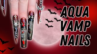 Vampy Aquarium Nails 🧛🏻‍♀️| Liquid Nails🩸 & Giveaway Announcement 🦇