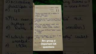 RRC Group D important GK questions|railway exam GK questions|Rrc group d railway exam GK questions