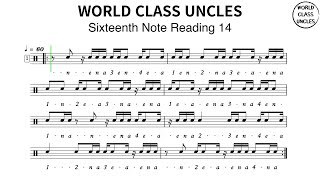 Sixteenth Note Reading 14 [Rhythm training, score, drum sheet]