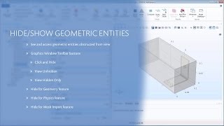 How to Show and Hide Geometric Entities in COMSOL Multiphysics®