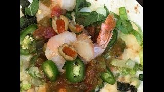 FOOD/ MEXICAN SOUS VIDE SHIRMPS TACO. ẨM THỰC- TÔM HẤP TACO, ( MỂ TÂY CƠ ).