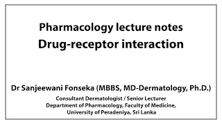 Pharmacology lecture notes, Drug-receptor interaction