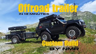 Offroad trailer build in 13 minutes! Lift up the tent! Nissan Patrol GQ overlanding