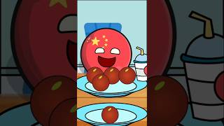 CHINA food sharing #countryballs #shorts #trending