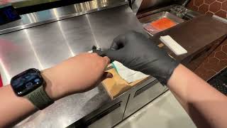 Washing Sushi Rice & Cutting Salmon for the Night | POV