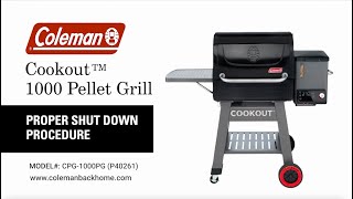 Shut Down Procedure | Coleman® Cookout™ 1000 Pellet Grill