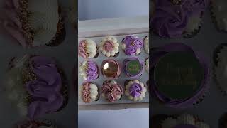 Pink and purple birthday cupcakes| Buttercream| Decorating techniques and Ideas| Flowers| Rose|viral