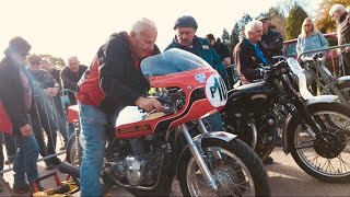 THE VINCENTS Start-Up & NORTON Manx Mystery at Afternoon Bike Session of ARDINGLY MOTORCYCLE SHOW