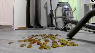 ASMR Coins & Metal Bin: VERY LOUD (Nilfisk GM80)