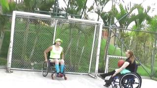 2 playful paraplegics Luna and Primavara wheelchair paraplegics