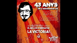 43è aniversari de l'assassinat d'en Martí Marcó. Homenatge