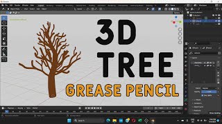 Drawing 3D Tree Branches with Grease Pencil in Blender