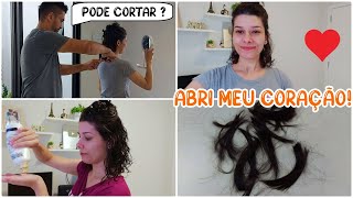 CONTEI TUDO +QUASE UM BC| CORTEI AS PARTES LISAS DO MEU CABELO EM TRANSIÇÃO |Amanda Maria