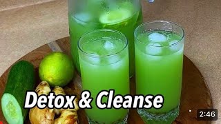 Cucumber, Ginger & Lime Juice 🥒 Reduce Belly Fat, Detox & Cleanse