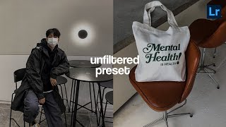 Unfiltered preset | Instagram feed | lightroom free presets