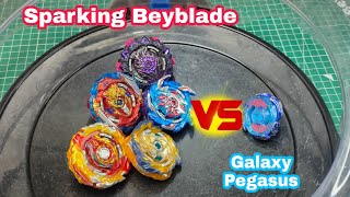 Galaxy Pegasus Can win against Sparking Beyblades 🤔 battle | Awesome win