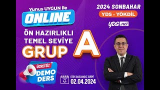 GRUP A   YDS+YÖKDİL SONBAHAR 2024 - DEMO DERS