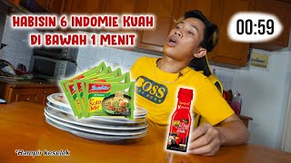 MAKAN 6 INDOMIE KUAH CAMPUR SAOS SAMYANG DALAM 1 MENIT!! 🔥🔥