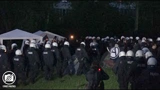 Raid de la police contre le camp anticapitaliste à Hambourg #NoG20 - 02/07/17