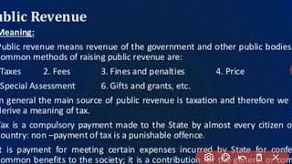 Public revenue : tax