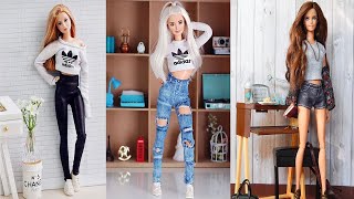 Cómo hacer un PANTALÓN o LEGGINS para Barbie ¡Muy fácil! Ropa para muñecas