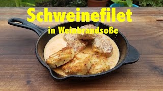 Schweinefilet in Weinbrandsoße