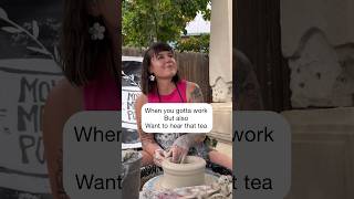 See I can multitask #pottery #ceramics #clay #potterywheel #spillthetea #humor