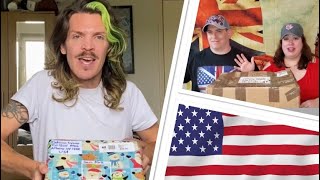 SAM KOZ | Part 1 USA snack UNBOXING from American YouTuber Catrina Lynne (US UK taste test)