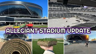 Getting Ready For SUPER BOWL! Inside Allegiant Stadium! Natural Grass Installation For Super Bowl 58