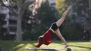 Downward facing dog yoga pose