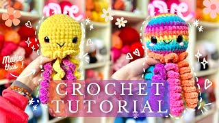 NO SEW JELLYFISH TUTORIAL - free crochet pattern, make your own Jelly with me