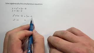 Simultaneous equations involving quadratics