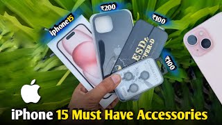 iPhone 15  Accessories ⚡️ iPhone15 Silicon Case | iPhone15 Camera Lens Protector -Tech GEEK