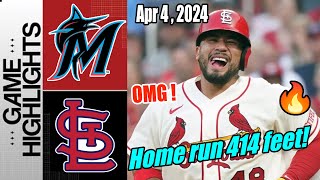 St. Louis Cardinals vs Miami Marlins [TODAY Highlights] | Herrera Solo Home Run !